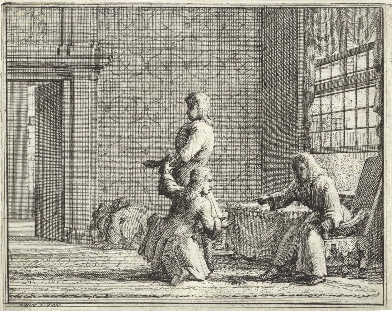 Skräddarsy i en interiör av Vincent Laurensz. van der Vinne (II)