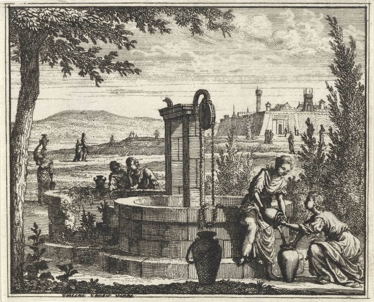 Kvinnor vid en brunn av Vincent Laurensz. van der Vinne (II)
