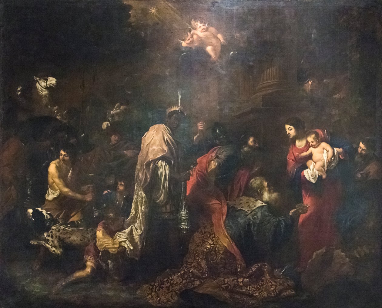 The Adoration of the Magi (olja på duk) av Vincent Malo