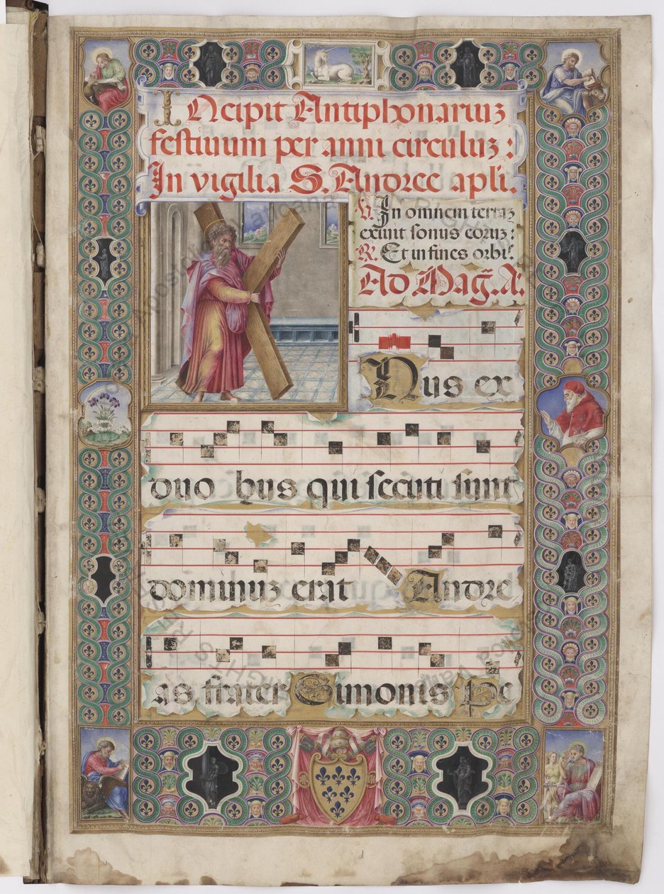Antiphonary of the Sistine Chapel, Helgonens rättfärdighet, Sankt Andreas av Vincent Raymond