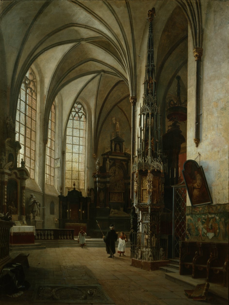 Interiör av St Lambertus kyrka av Vincent Stoltenberg Lerche