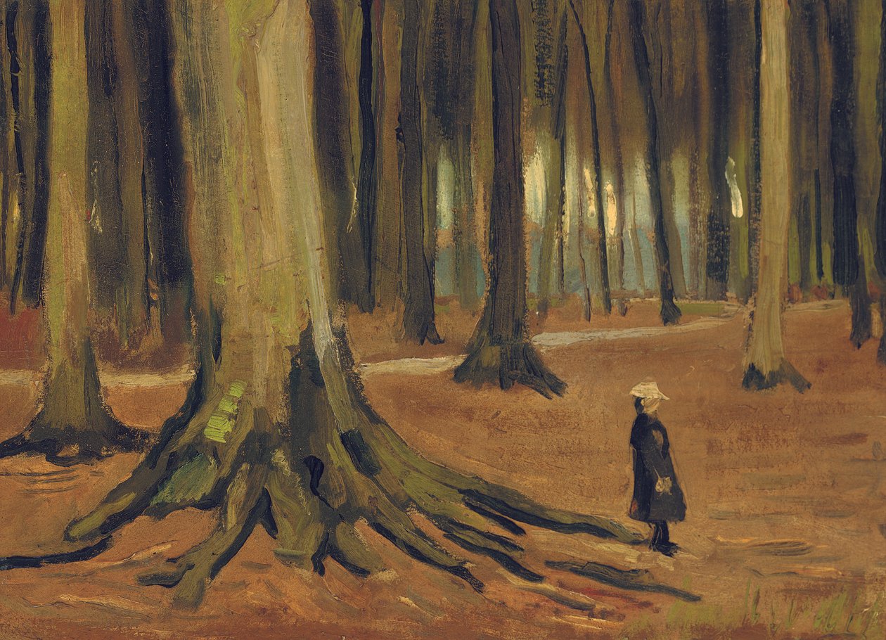 En flicka i skogen, 1882 av Vincent van Gogh