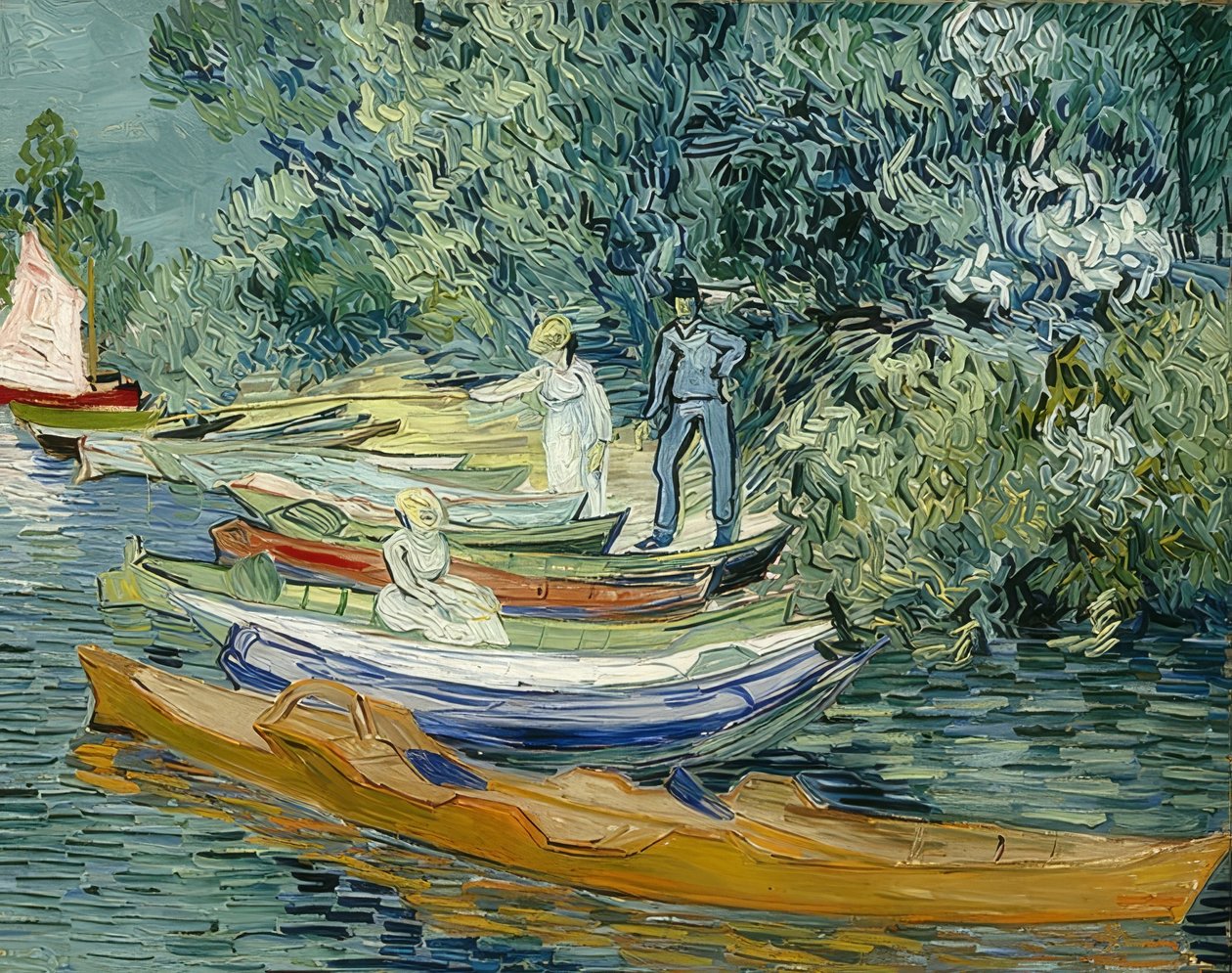 På stranden av Oise i Auvers. 1890 av Vincent van Gogh