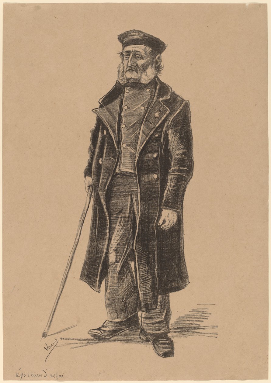 Almshusbor, stående av Vincent van Gogh