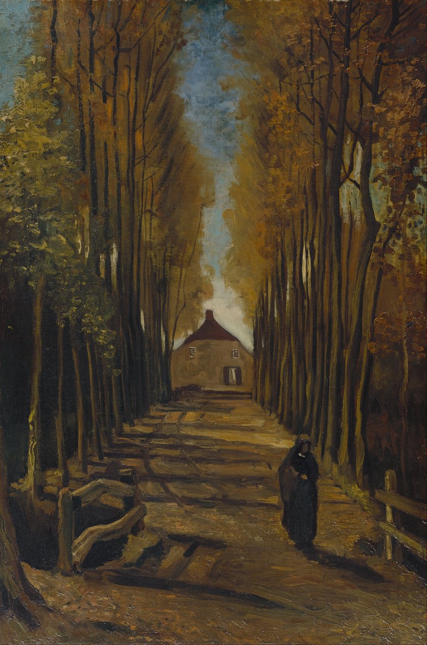 En allé med popplar på hösten av Vincent van Gogh