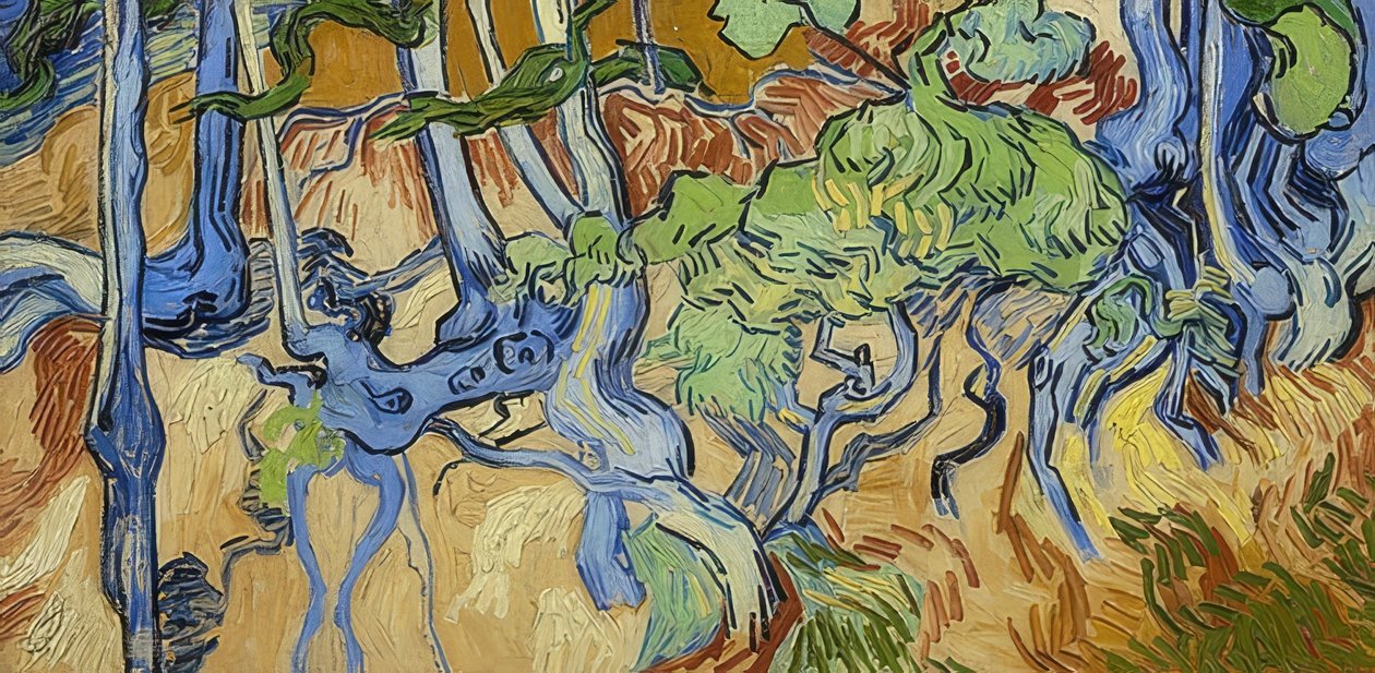Trädrötter. 1890 av Vincent van Gogh