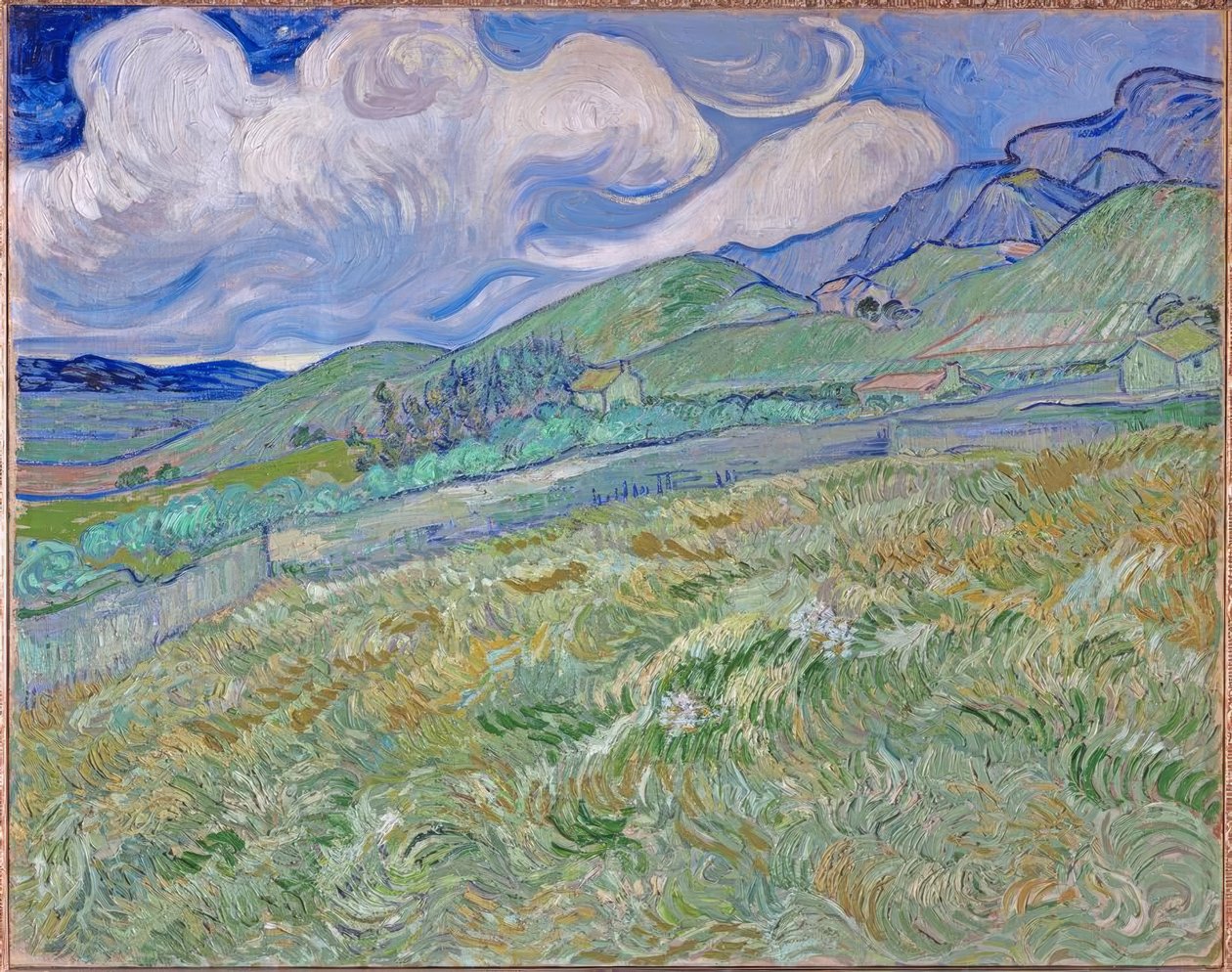 Bergslandskap bakom Saint-Paul Hospital av Vincent van Gogh