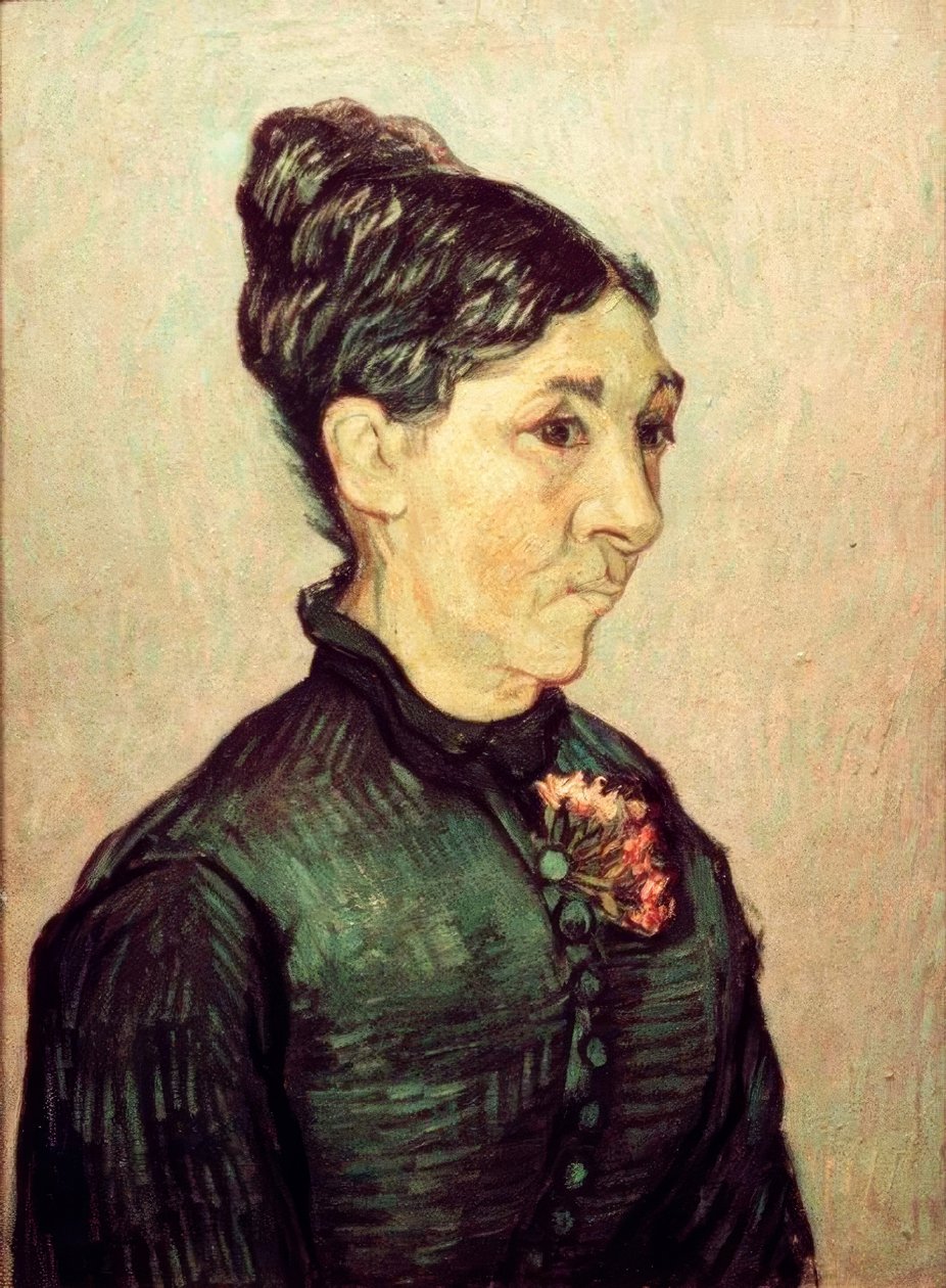 Porträtt av Madame Trabuc av Vincent van Gogh