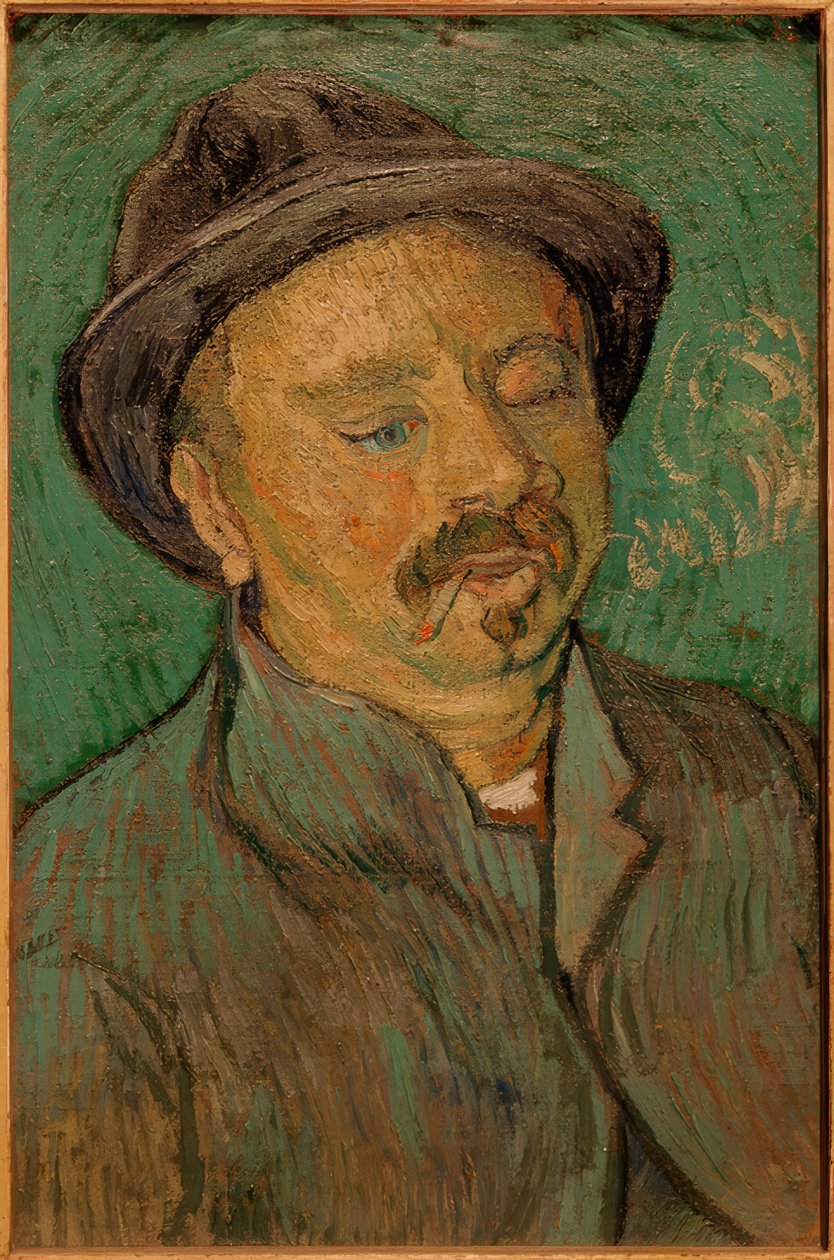 Porträtt av en enögd man av Vincent van Gogh