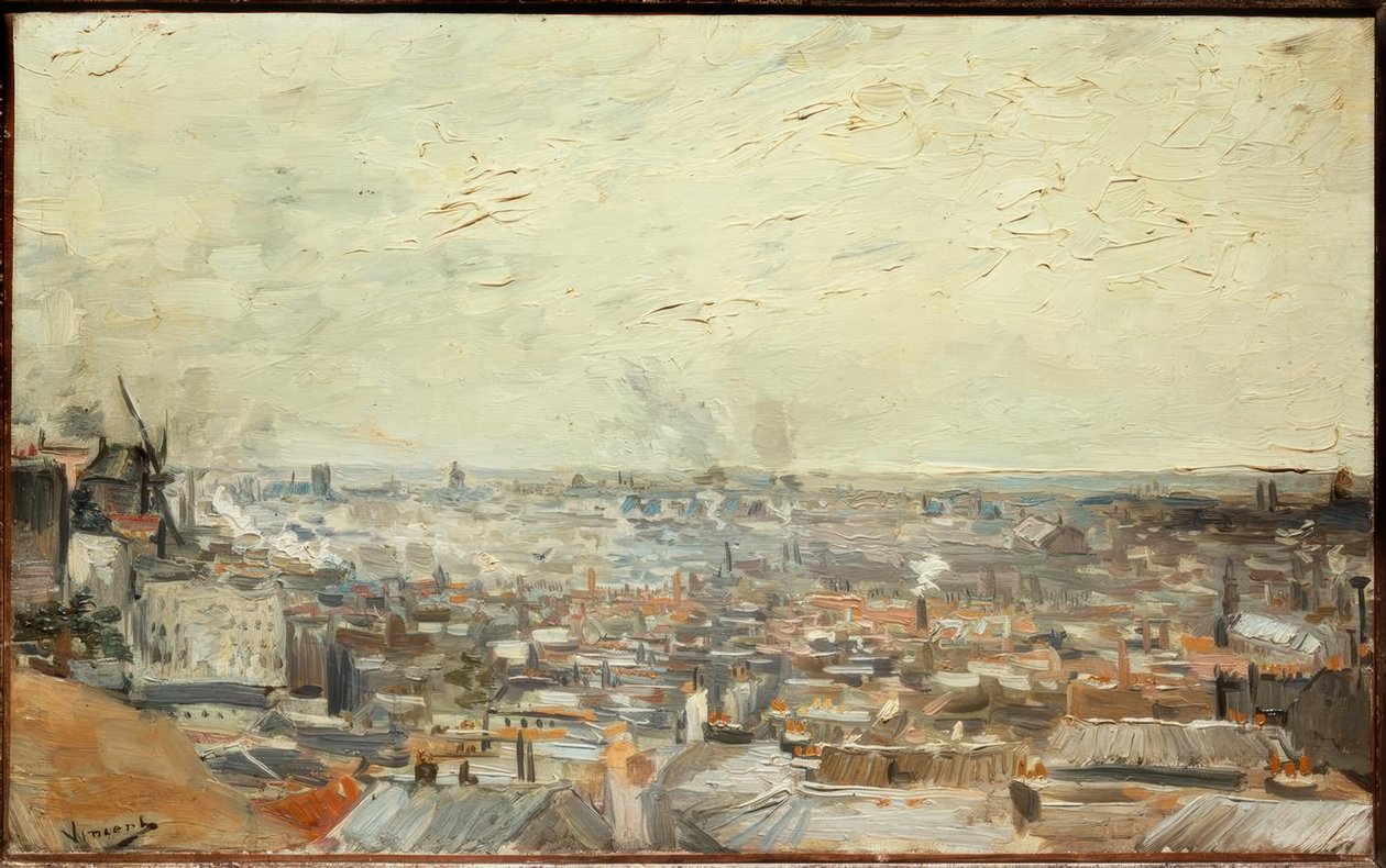 Utsikt över Paris från Montmartre av Vincent van Gogh