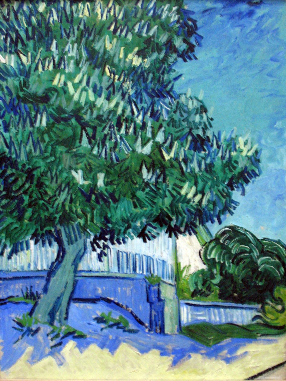 Blommande kastanjeträd av Vincent van Gogh
