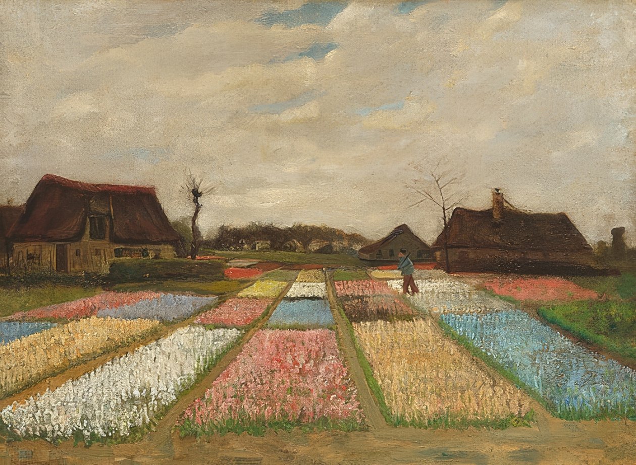 Blomsterbäddar i Holland. Omkring 1883 av Vincent van Gogh