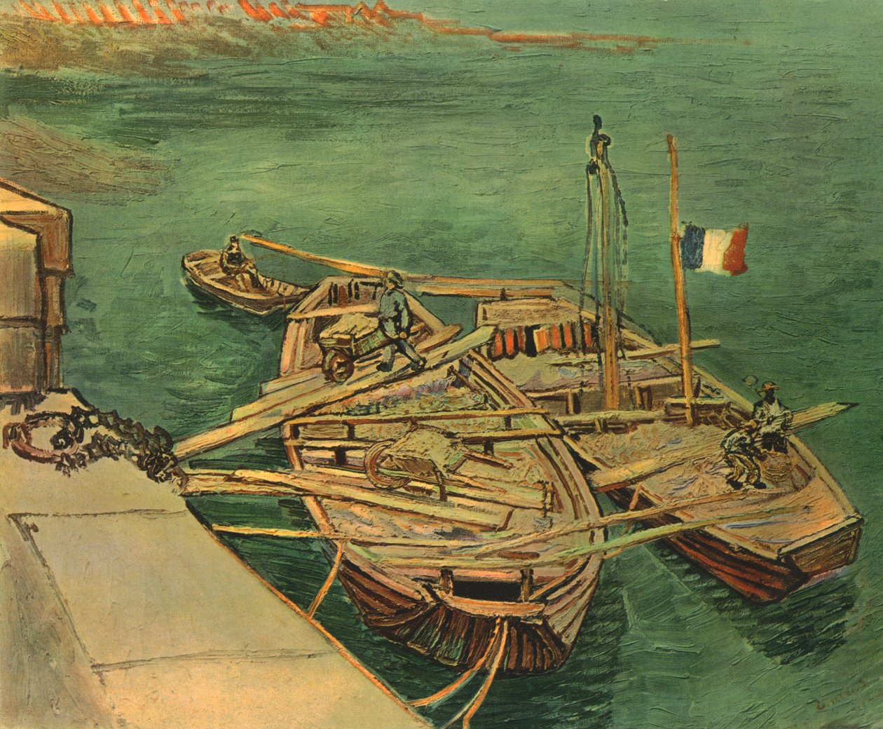 Båtar på Rhône, augusti 1888, 1947. av Vincent van Gogh
