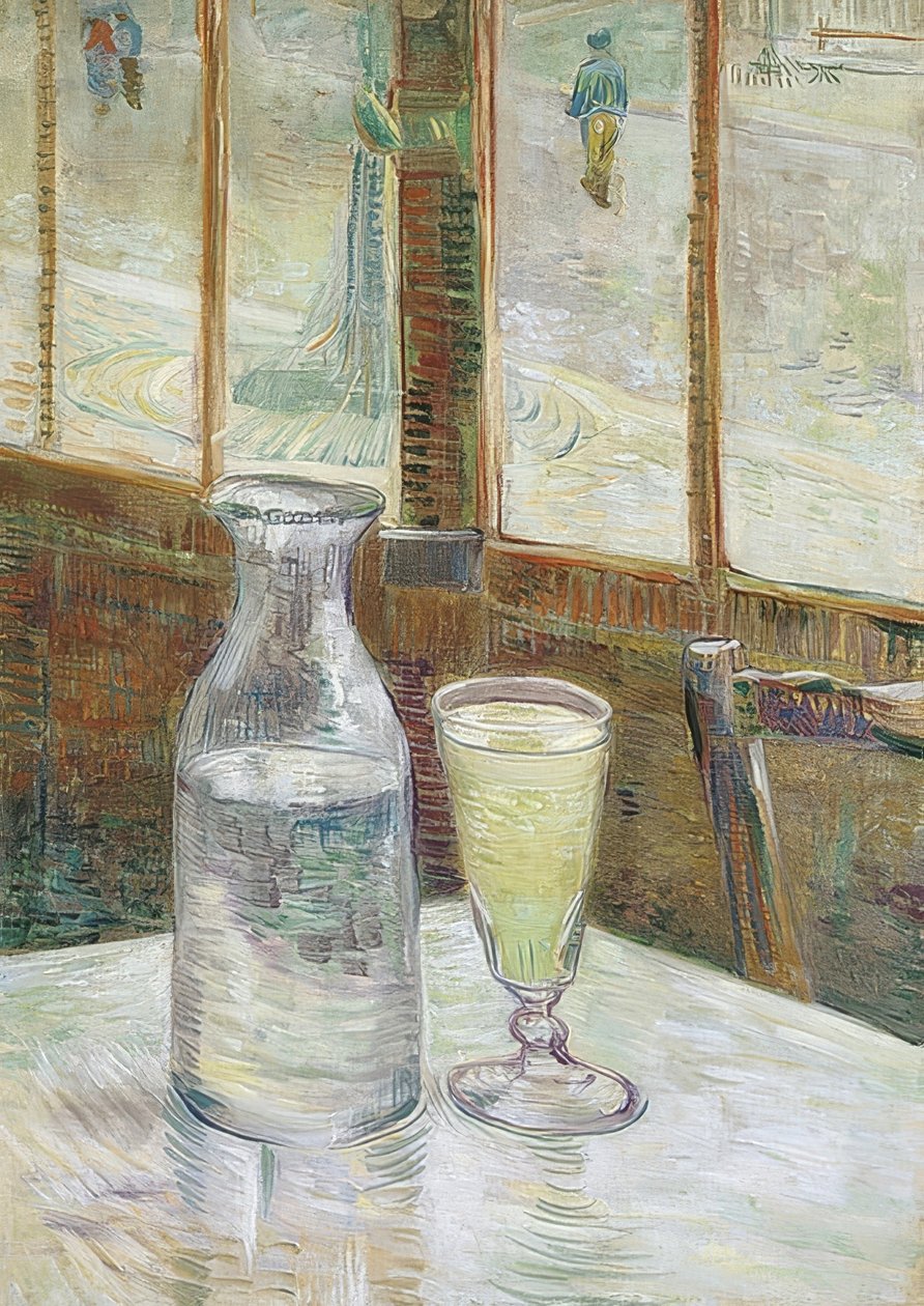 Cafébord med absint. 1887 av Vincent van Gogh