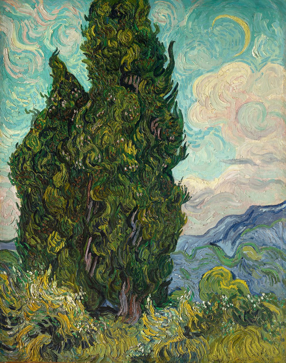 Cypresser, 1889. av Vincent van Gogh
