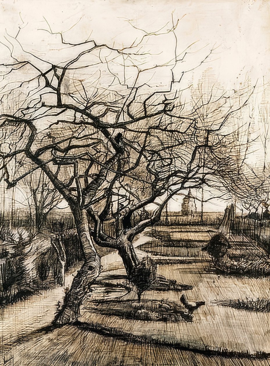 Trädgården i prästgården i Nuenen. 1884 av Vincent van Gogh