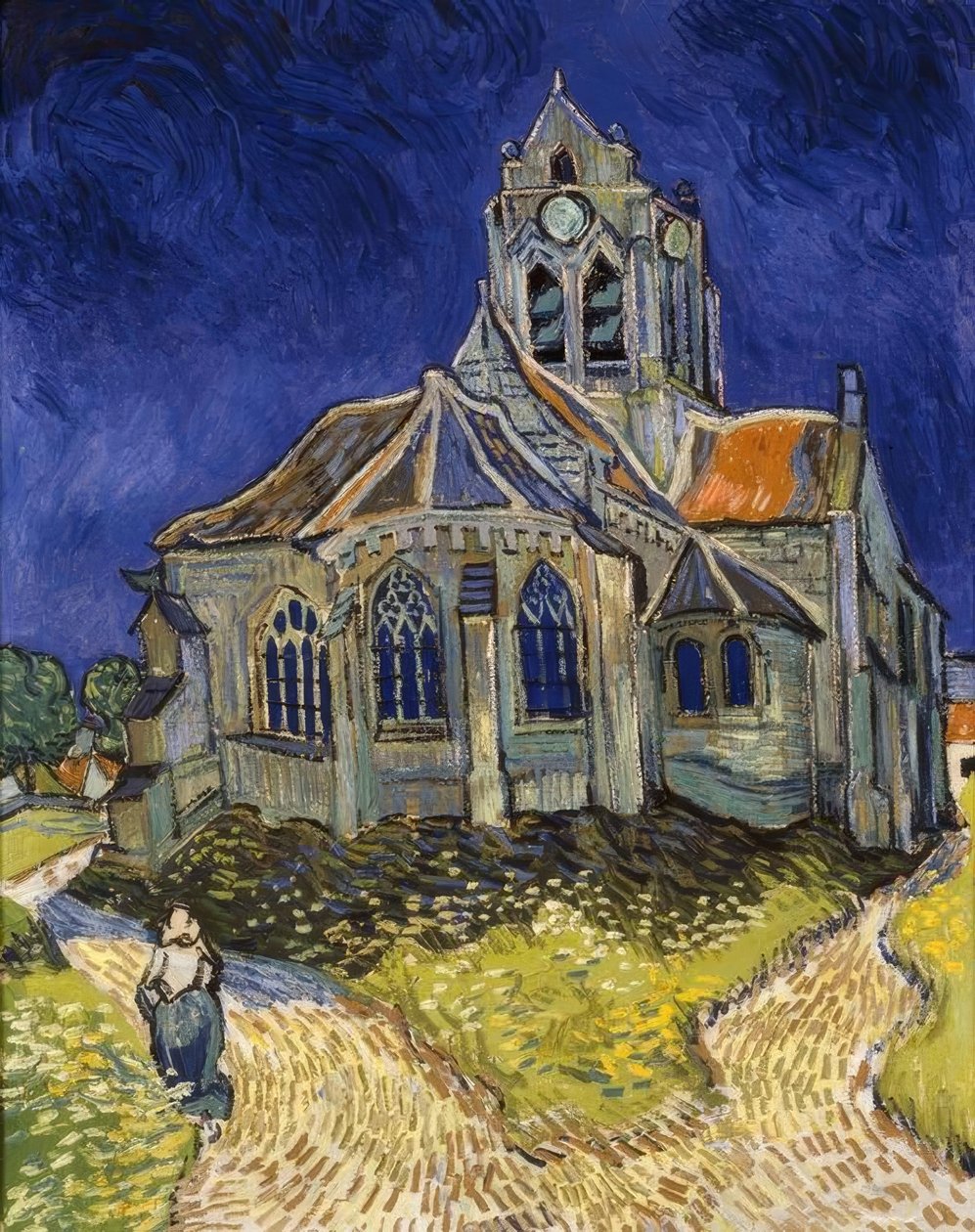 Kyrkan i Auvers sur-Oise av Vincent van Gogh