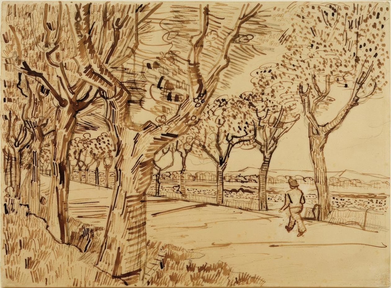 Vägen till Tarascon av Vincent van Gogh