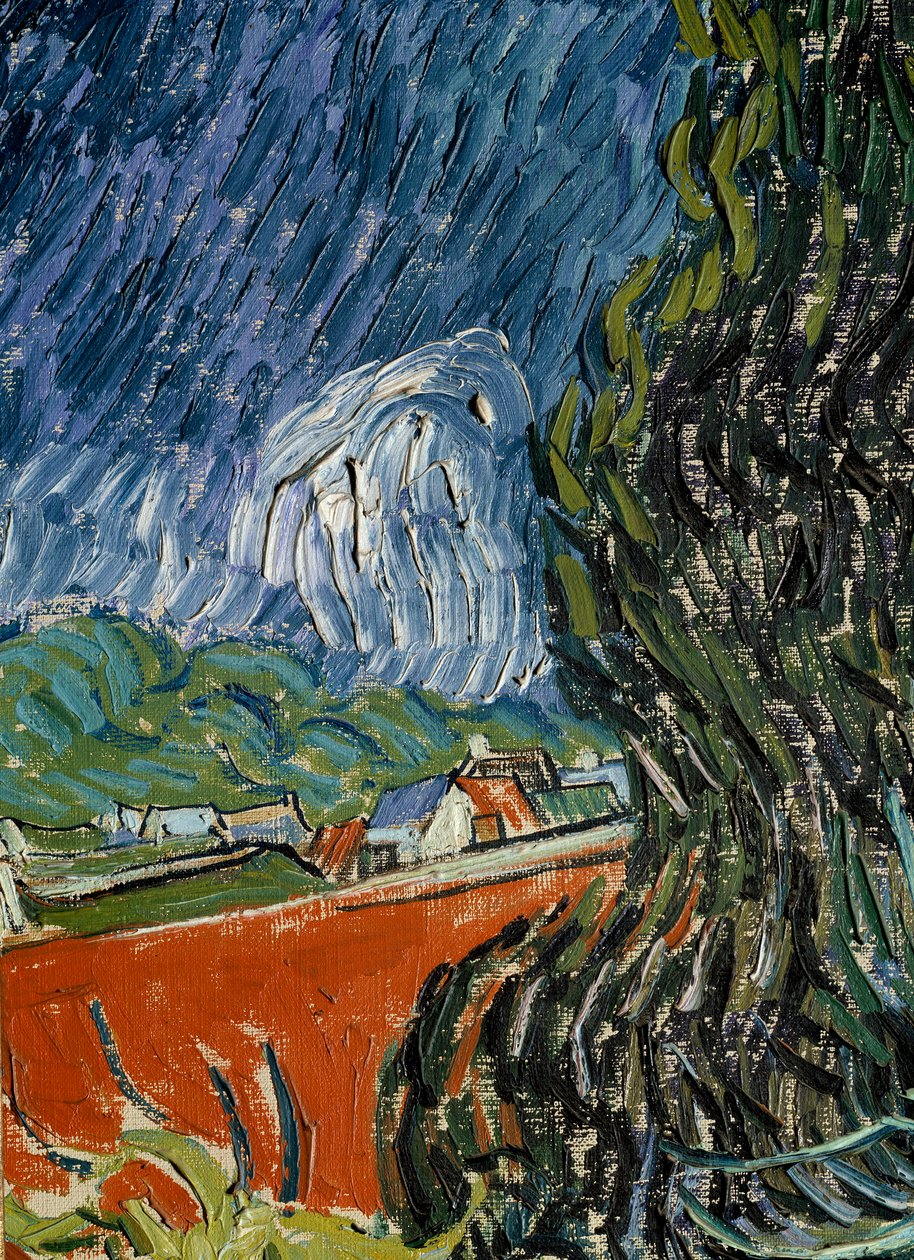 Doktor Gachets trädgård i Auvers sur Oise (Auvers-sur-Oise) Detalj. Målning av Vincent van Gogh (1853-1890) 1890 sön. 0,73x0,52 m Paris, Orsay-museet av Vincent van Gogh