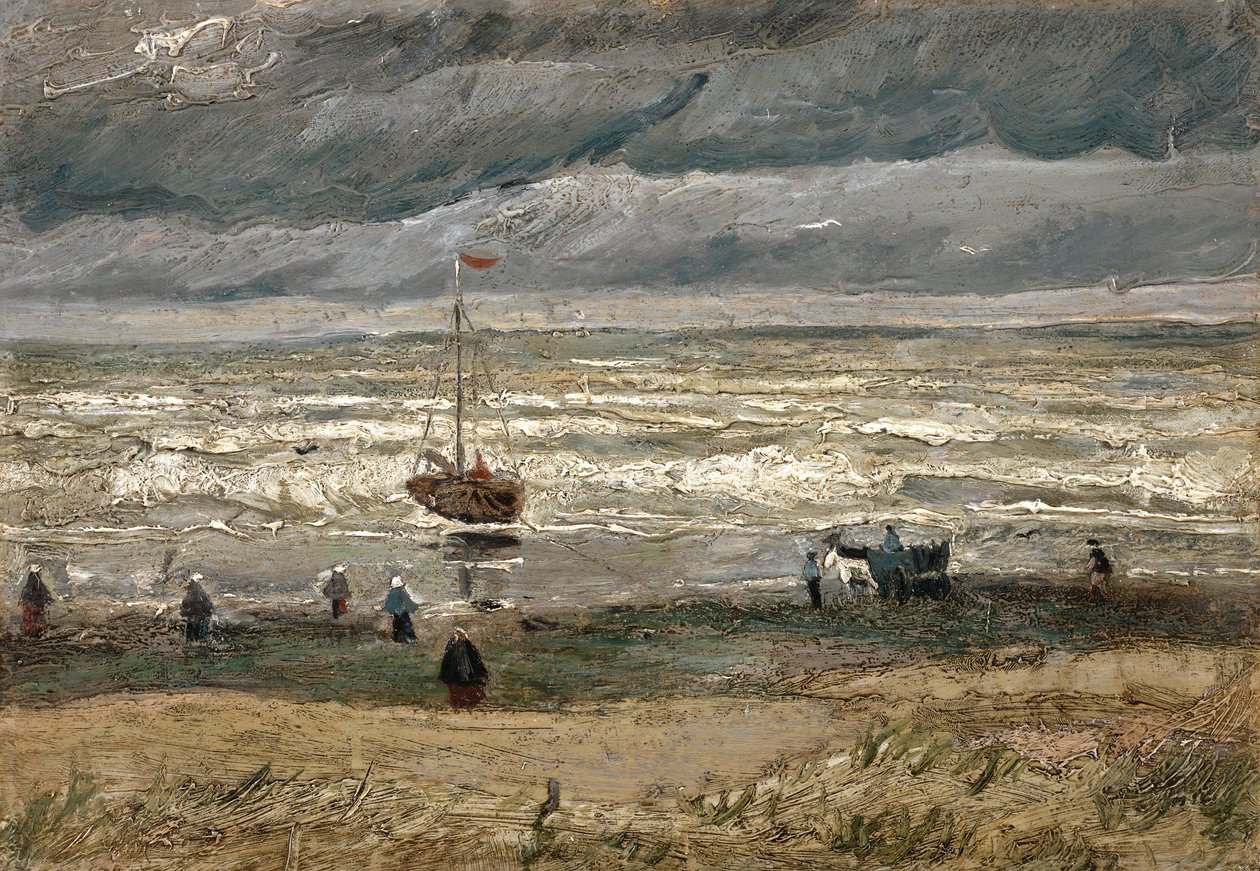 Nederländska: Zeegezicht bij Scheveningen Utsikt över havet vid Scheveningen av Vincent van Gogh