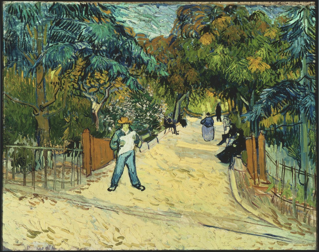 Ingången till de offentliga trädgårdarna i Arle av Vincent van Gogh