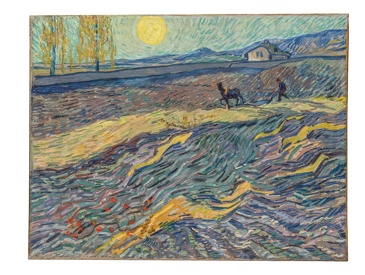 Bonde på en åker, 1889 av Vincent van Gogh