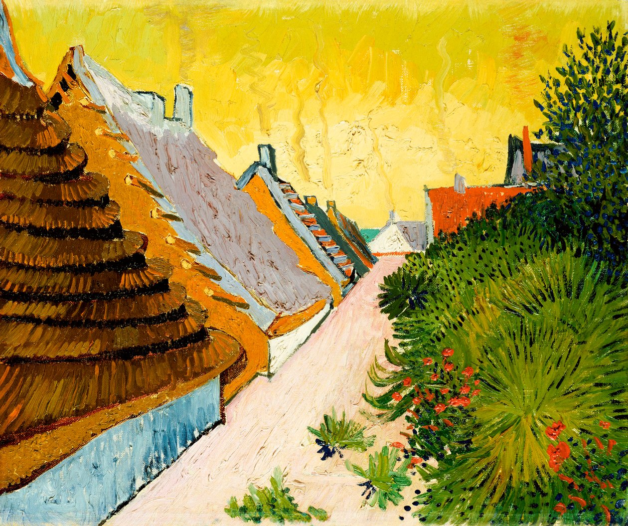 Bondgårdar i Saintes-Maries, juni 1888 (olja på duk) av Vincent van Gogh