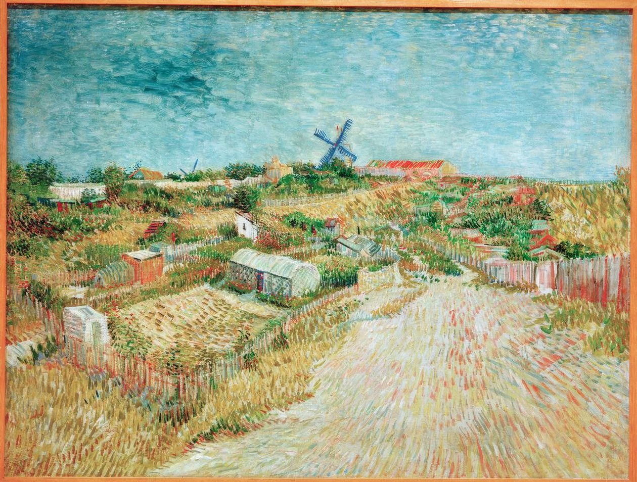 Grönsaksträdgårdar på Butte Montmartre av Vincent van Gogh
