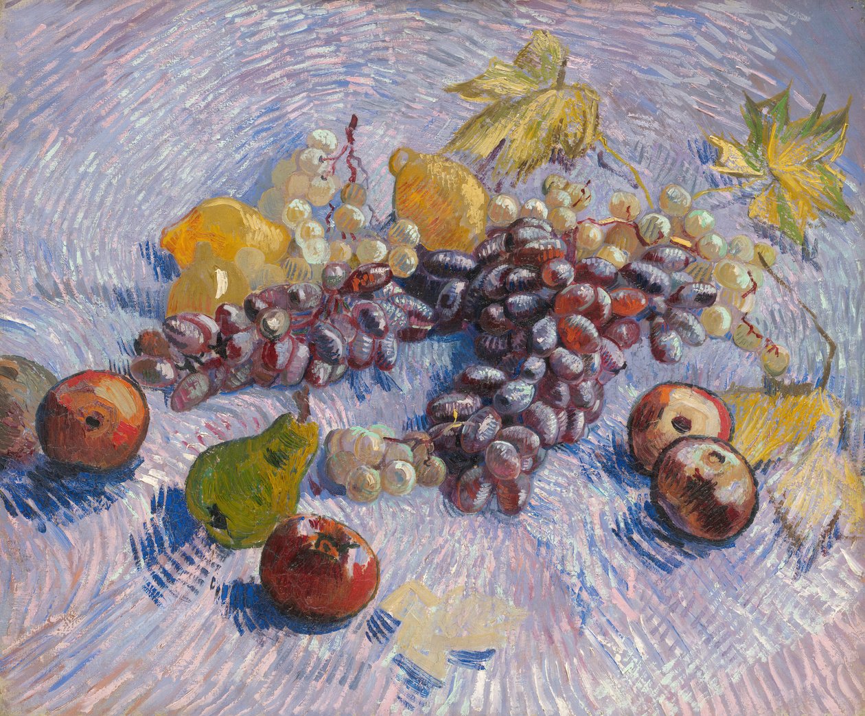Vindruvor, citroner, päron och äpplen, 1887. av Vincent van Gogh
