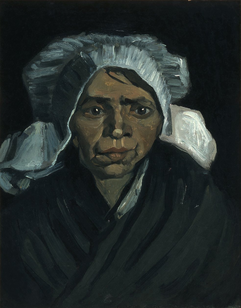 Huvud av en bondekvinna, december 1884 (olja på duk) av Vincent van Gogh