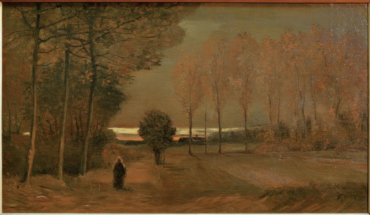 Höstlandskap på kvällen av Vincent van Gogh