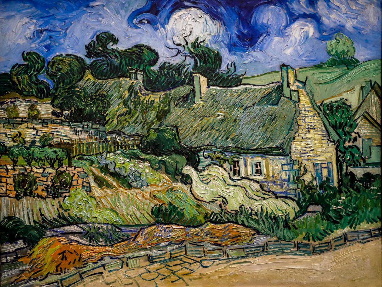 Hus med halmtak i Cordeville av Vincent van Gogh