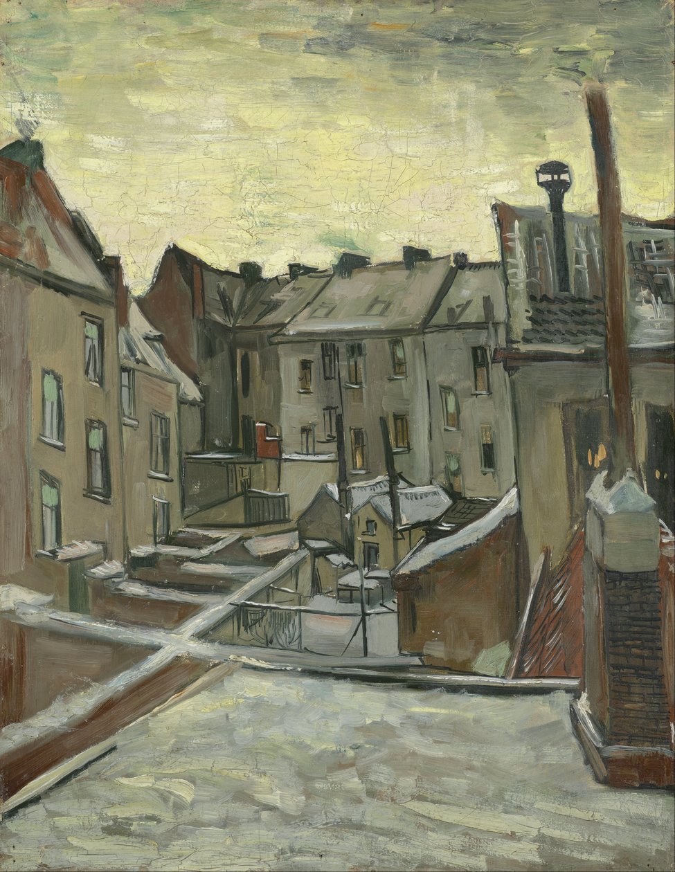 Hus sedda bakifrån av Vincent van Gogh