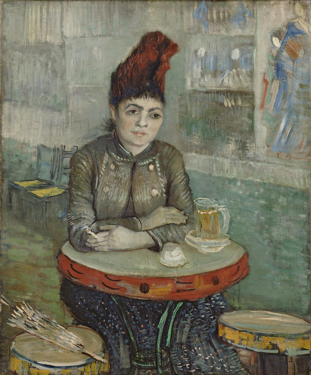 I caféet. Agostina Segatori i Le tambourin, 1887-1888 av Vincent van Gogh