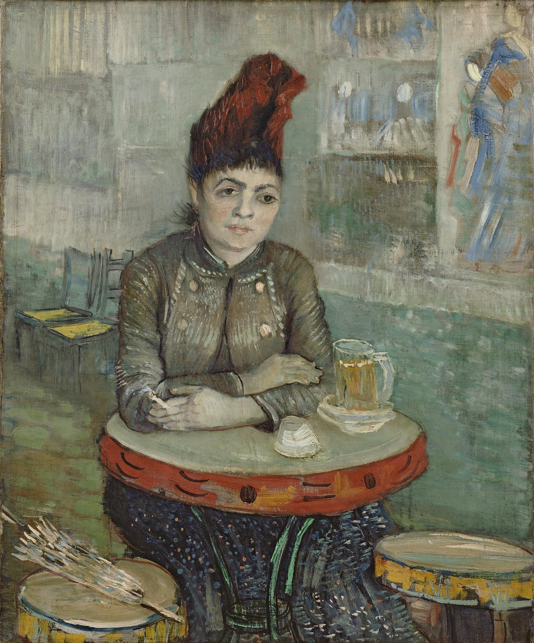 I caféet: Agostinasegatorer i Le Tambourin av Vincent van Gogh