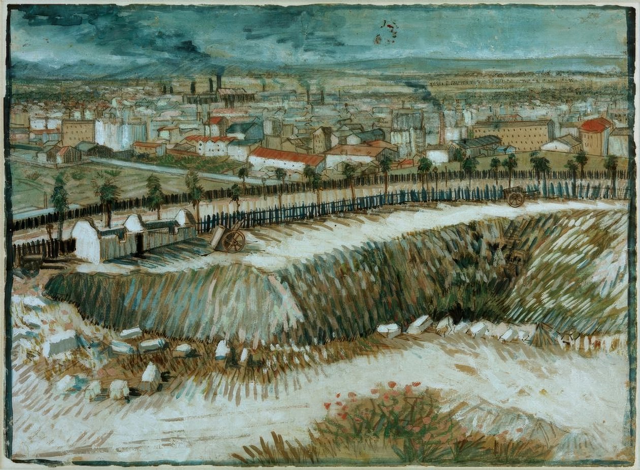 Industrilandskap - I utkanten av Paris nära Montmartre av Vincent van Gogh