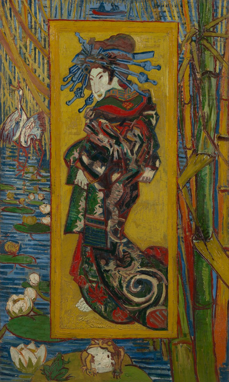 Japoneserie: Courtesan and the Deserted (Efter Casey Essen), Paris av Vincent van Gogh