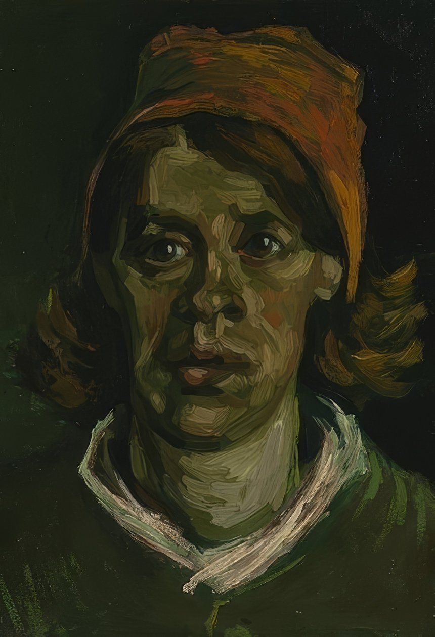 Huvudet av en kvinna. Nuenen, april 1885 av Vincent van Gogh