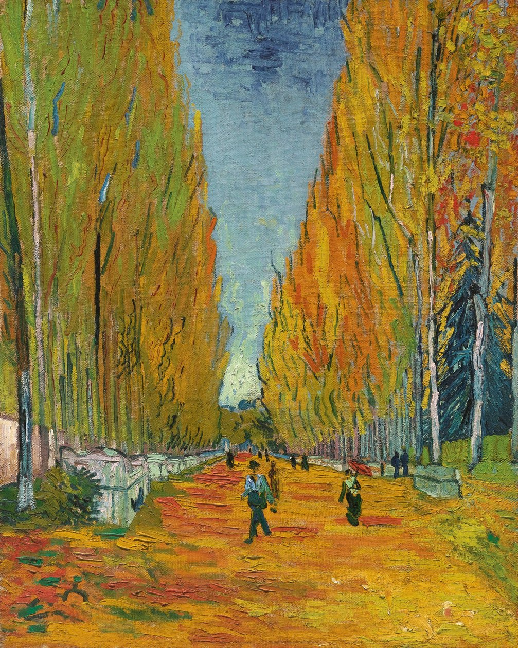 ""Alyscamps gränd"" Målning av Vincent Van Gogh (1853-1890) av Vincent van Gogh