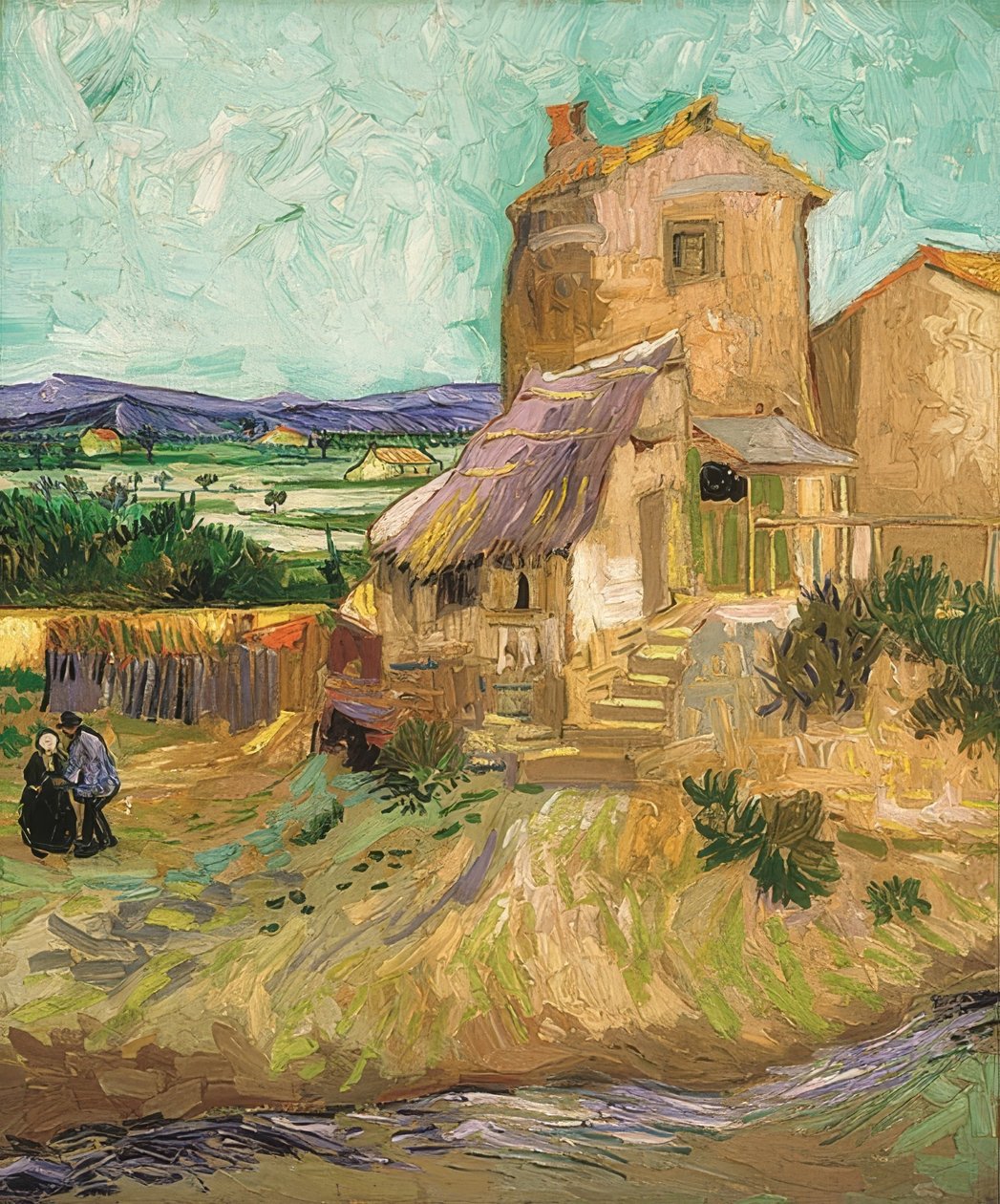Huset La Crau (Die alte Mühle). 1888 av Vincent van Gogh