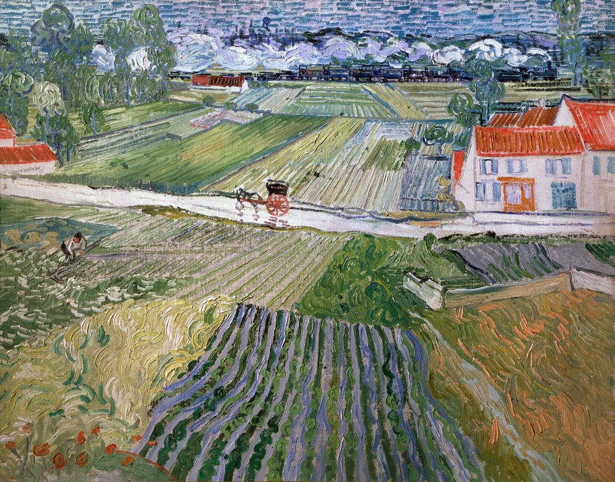 Landskap i Auvers efter regn, 1890. av Vincent van Gogh