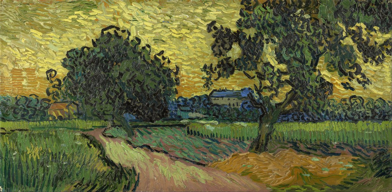 Landskap i skymningen av Vincent van Gogh