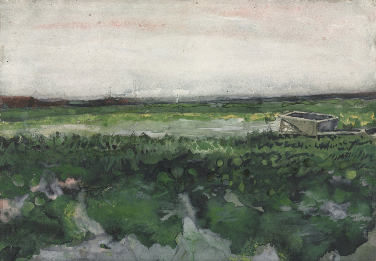 Landskap med skottkärra, 1883 av Vincent van Gogh
