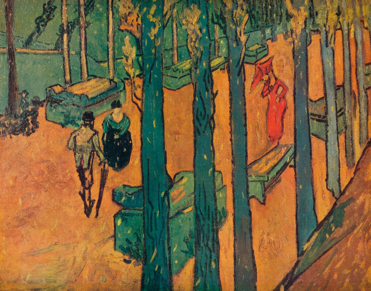 Aliscamps, 1888 av Vincent van Gogh