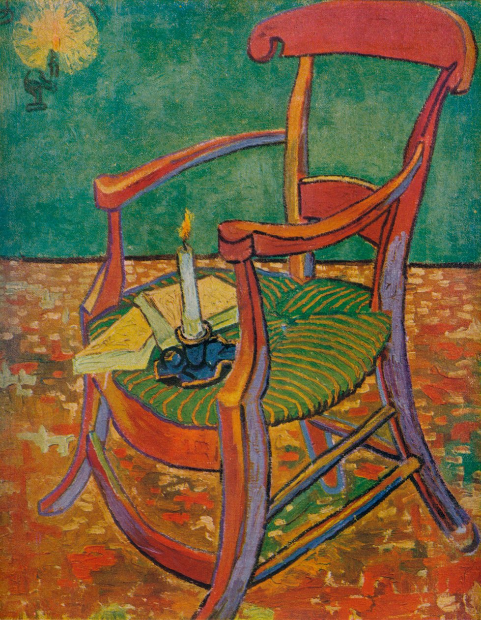 Gauguins fåtölj, 1888 av Vincent van Gogh