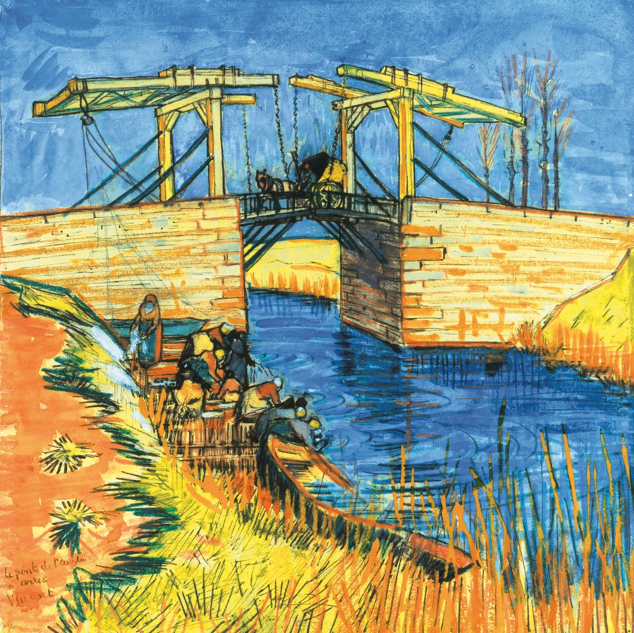 Langloisbron i Arles, 1888 av Vincent van Gogh