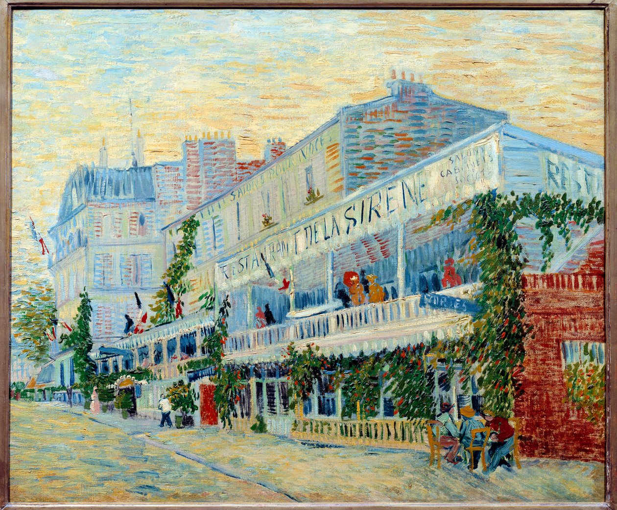 The Restaurant de la Sirene at Asnieres Målning av Vincent van Gogh (1853-1890) 1887 Sön. 0,54 x 0,65 m Paris, Musée d