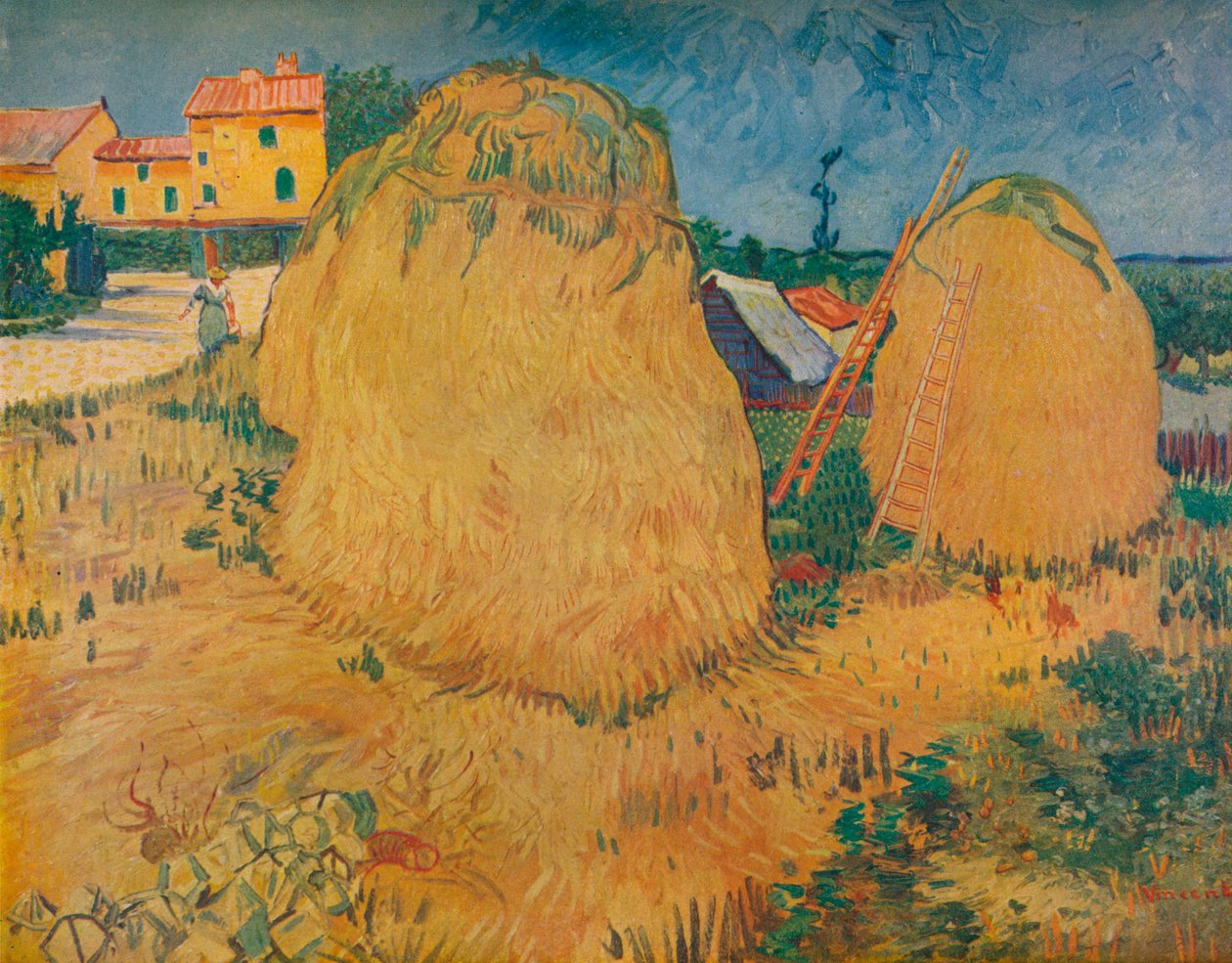 Kvarnstenar i Provence, 1888 av Vincent van Gogh