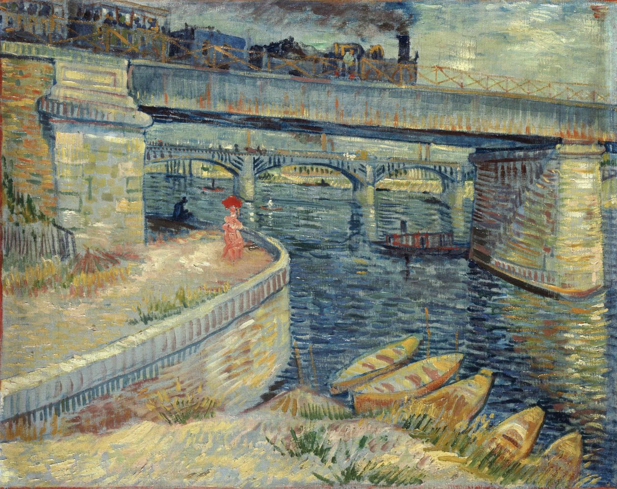 Asnières broar, 1887. av Vincent van Gogh