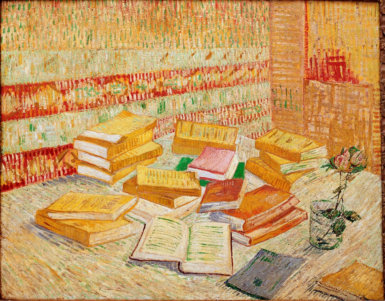 De gula böckerna eller parisiska romanserna Målning av Vincent Van Gogh (1853-1890) 1887 Mått 73x93 cm Baden-Baden, privat samling av Vincent van Gogh